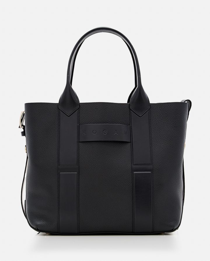 Hogan MEDIUM SCRIPT BORSA SHOPPING IN PELLE