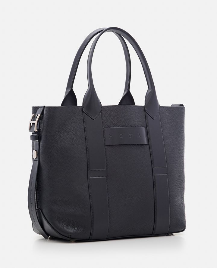 Hogan MEDIUM SCRIPT BORSA SHOPPING IN PELLE