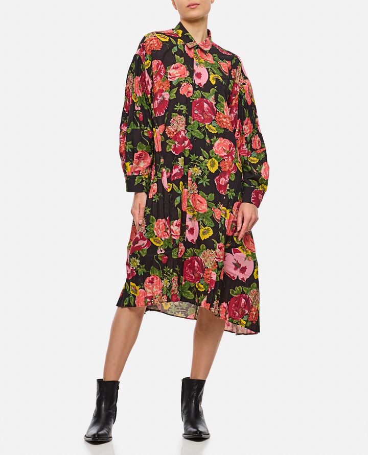 Junya Watanabe FLOWER PATTERN PRINTED SHIRT DRESS