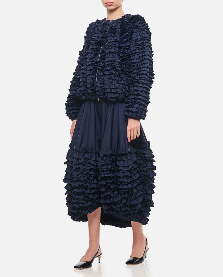 Molly Goddard ISLA GONNA CON VOLANT IN TAFFETÀ