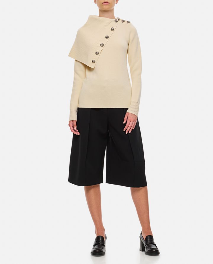 Rabanne PULLOVER IN LANA CON COLLO ASIMMETRICO