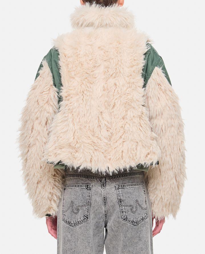 Sacai BOMBER CON INSERTI IN ECOPELLICCIA