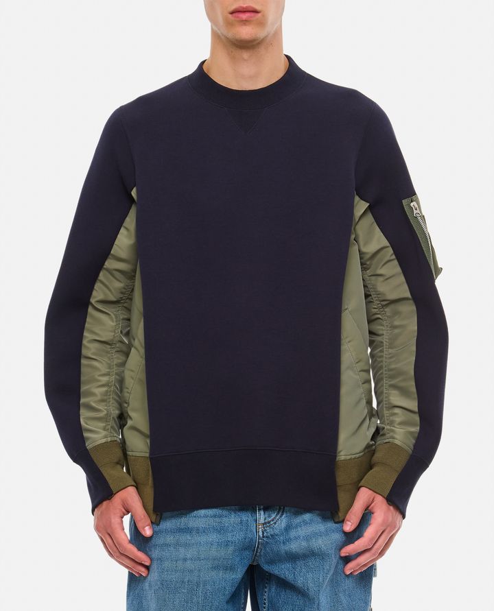 Sacai FELPA GIROCOLLO COTONE E NYLON