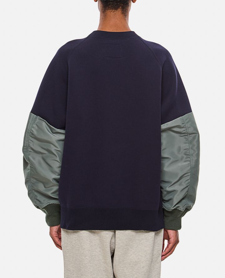 Sacai NYLON TWILL X SPONGE SWEAT PULLOVER