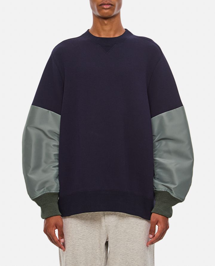 Sacai NYLON TWILL X SPONGE SWEAT PULLOVER