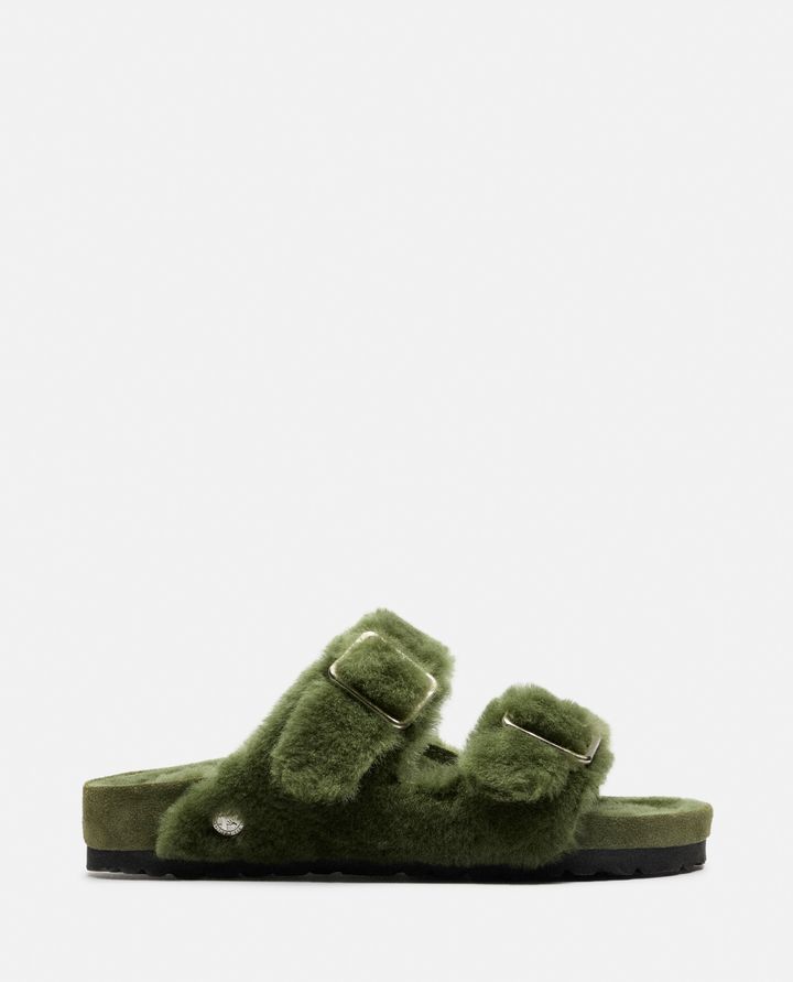 Birkenstock 1774 SANDALI ARIZONA SHEARLING BIG BUCKLE VERDI DA DONNA BIRKENSTOCK 1774