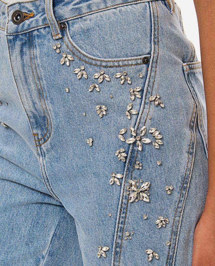 Self-Portrait CRYSTAL EMBELLISHED DENIM JEANS