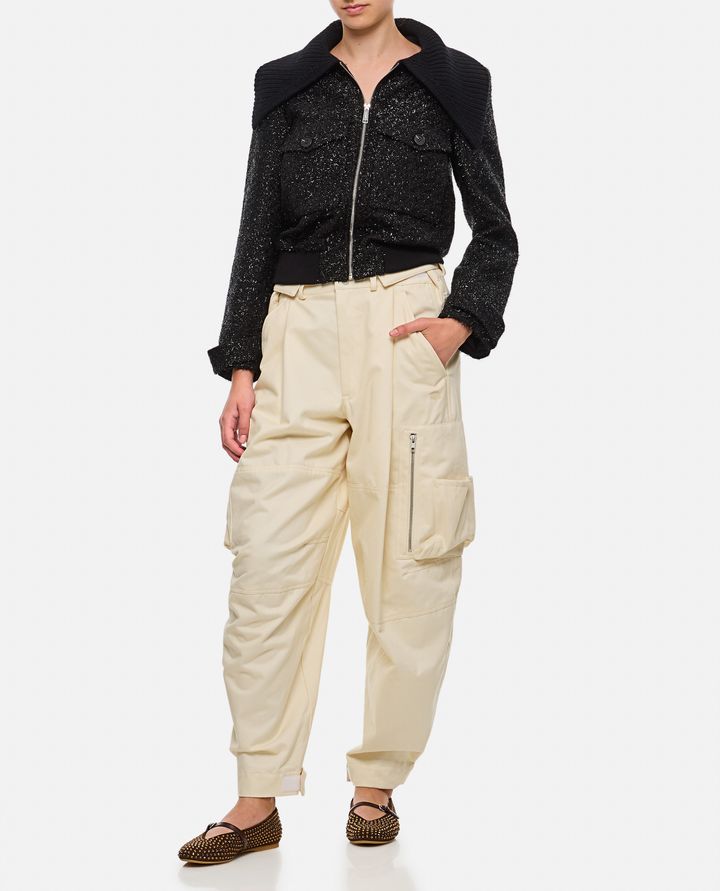 Self-Portrait TINSEL BOMBER IN BOUCLE