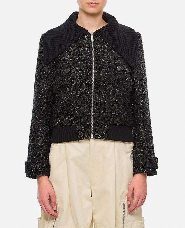 Self-Portrait TINSEL BOMBER IN BOUCLE