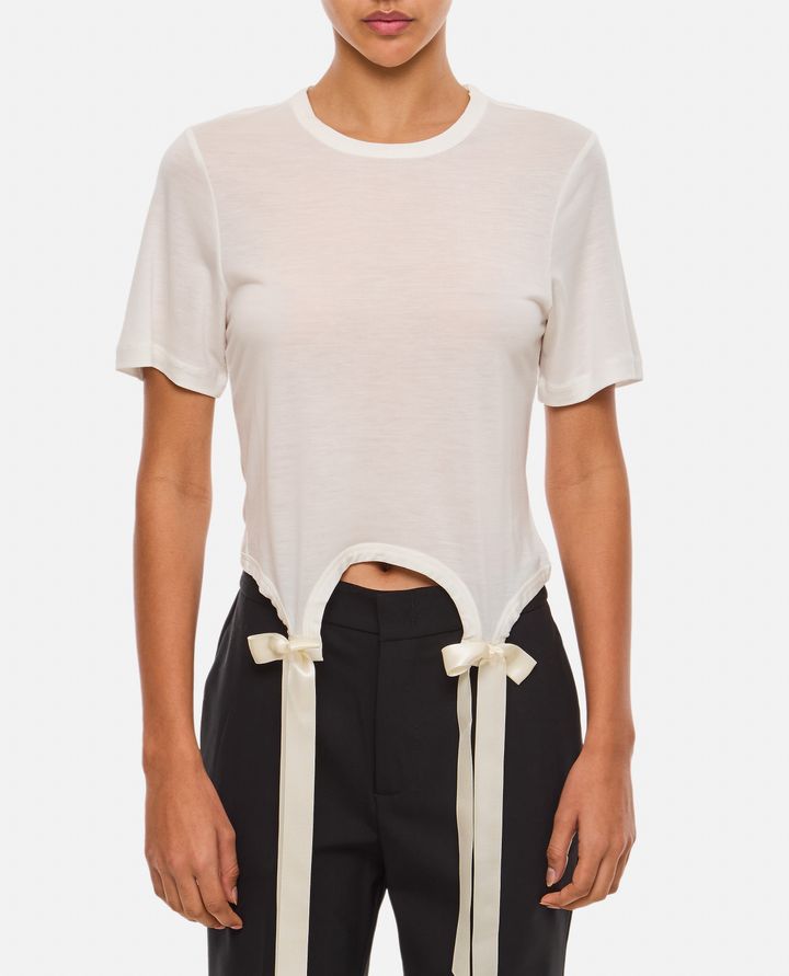 Simone Rocha T-SHIRT CON FIOCCHI