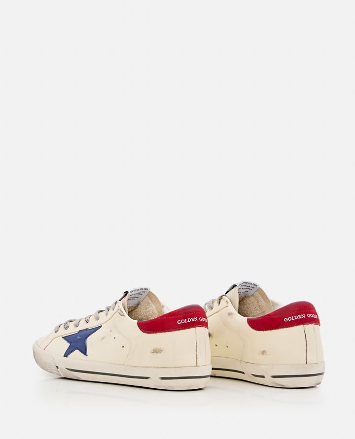 Golden Goose SNEAKERS SUPER STAR PANNA CON STELLA BLU DA UOMO - GOLDEN GOOSE