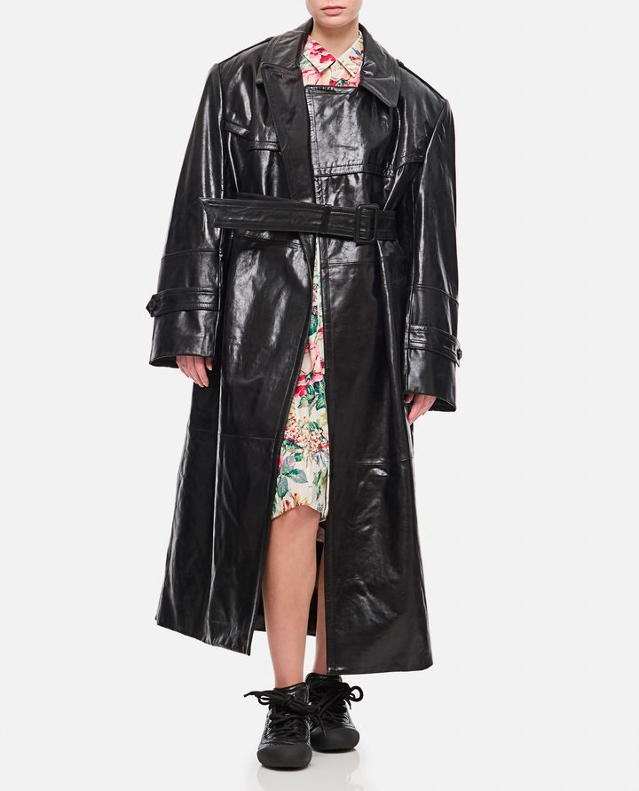 Sportmax ALFEO TRENCH IN PELLE