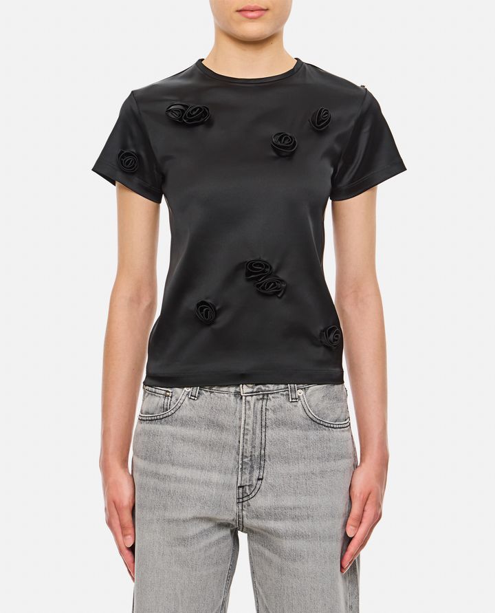 Sportmax MENDOZA T-SHIRT NERA CON DA DONNA