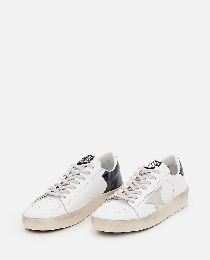 Golden Goose SUPERSTAR LEATHER SNEAKERS BIANCHE E NERE DA UOMO