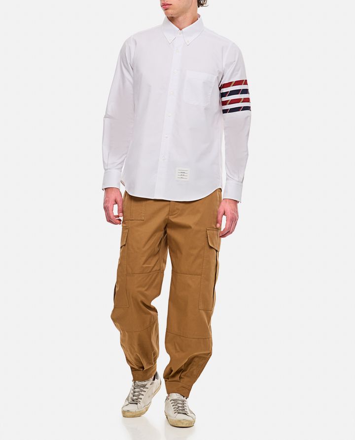 Thom Browne 4BAR CAMICIA COTONE E SETA