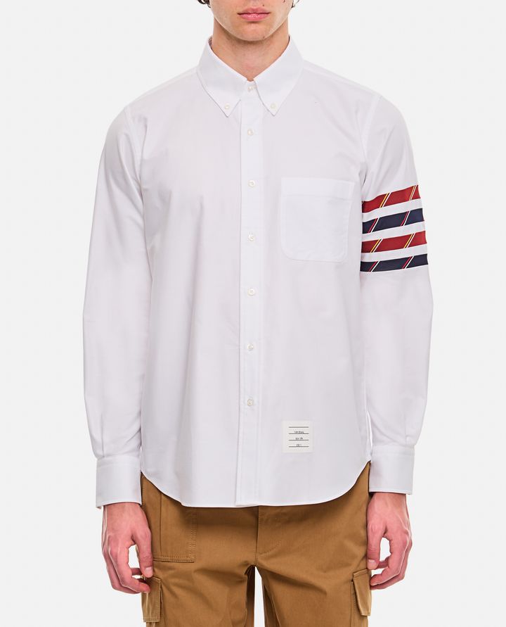 Thom Browne 4BAR CAMICIA COTONE E SETA