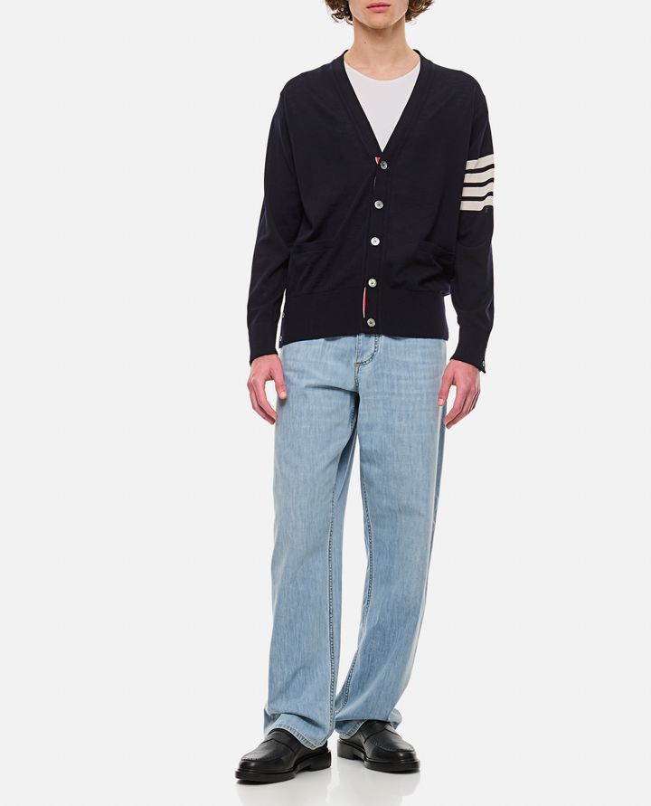 Thom Browne CARDIGAN CLASSICO SCOLLO A V