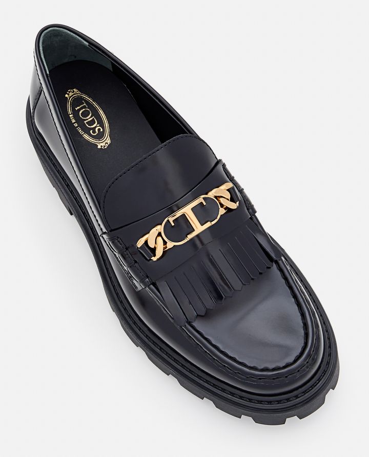 Tod's MOCASSINI IN PELLE CON CATENA CON LOGO