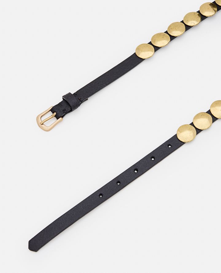 Golden Goose TRINIDAD CINTURA SOTTILE IN PELLE CON BORCHIE