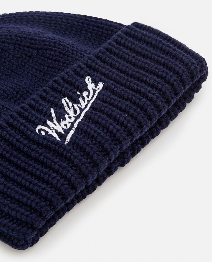 Woolrich MERINO WOOL LOGO BEANIE