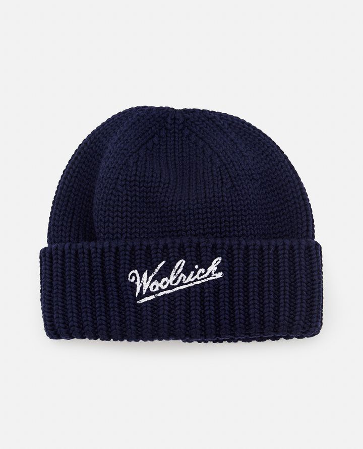 Woolrich MERINO WOOL LOGO BEANIE
