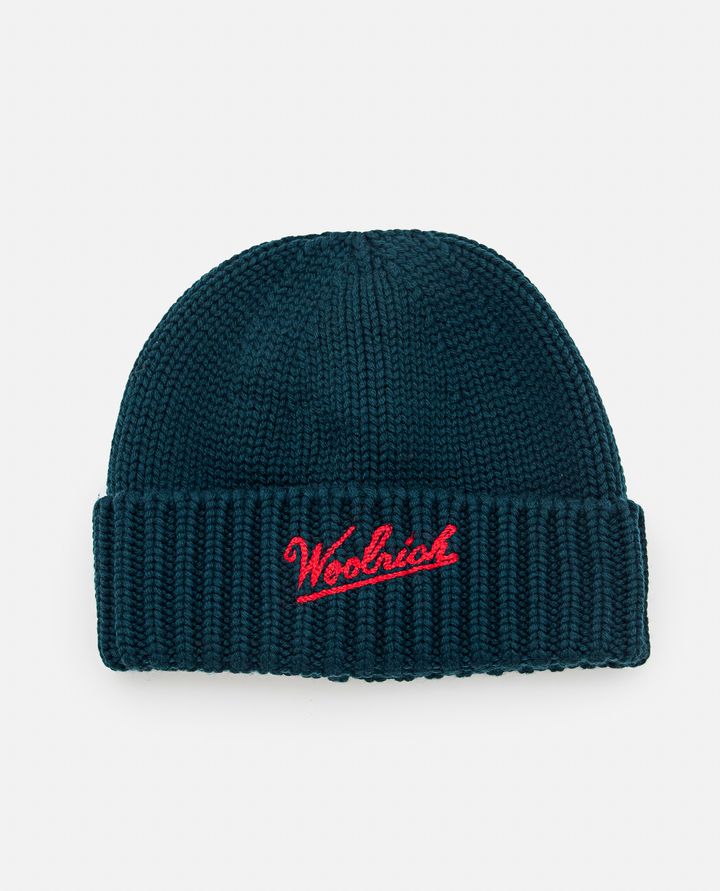 Woolrich MERINO WOOL LOGO BEANIE