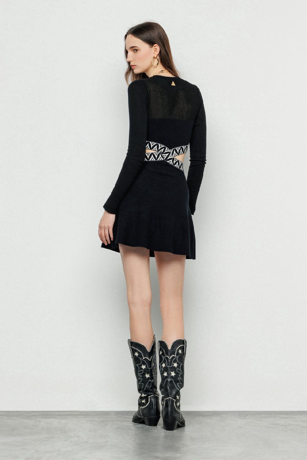 Akep ABITO CORTO AKEP A RUOTA CON CUT OUT IN JACQUARD