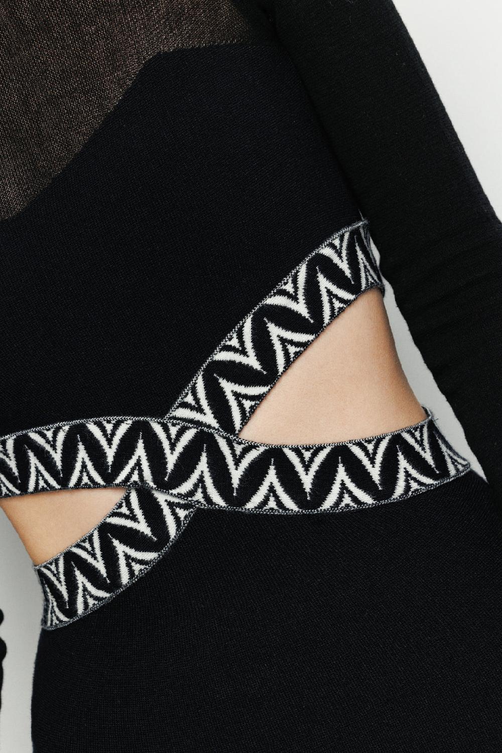 Akep ABITO CORTO AKEP A RUOTA CON CUT OUT IN JACQUARD