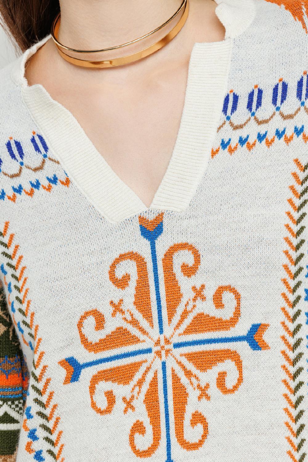 Akep ABITO CORTO AKEP IN TESSUTO JACQUARD CON SCOLLO A V