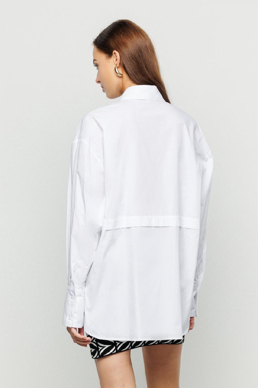 Akep CAMICIA OVERSIZE AKEP CON RICAMO IN COTONE