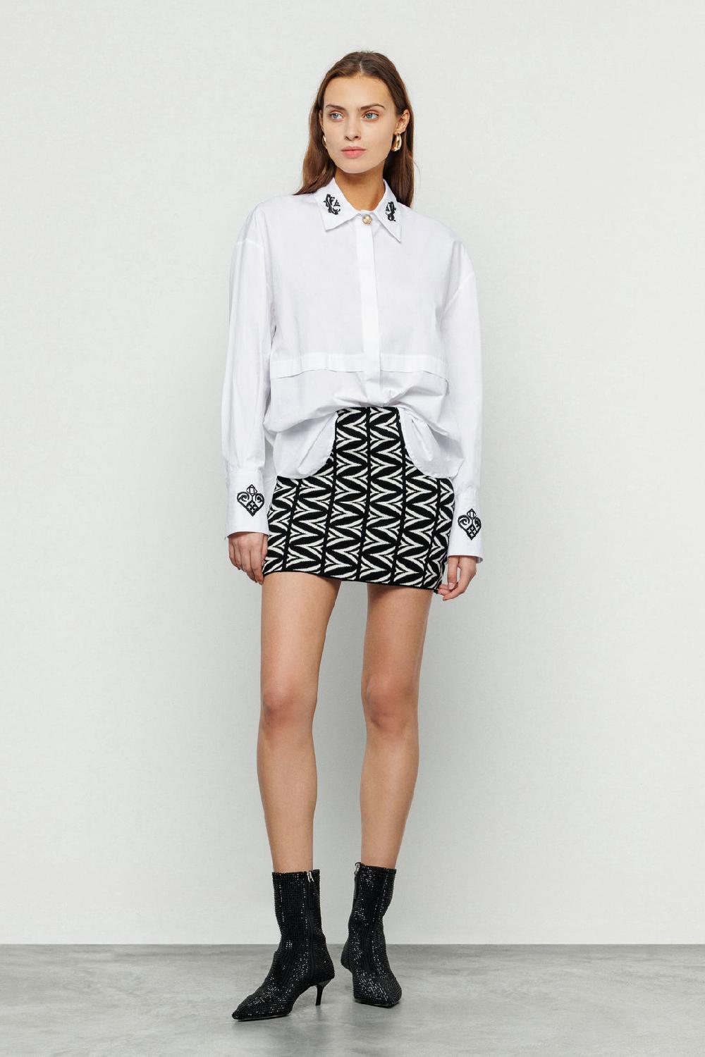 Akep CAMICIA OVERSIZE AKEP CON RICAMO IN COTONE