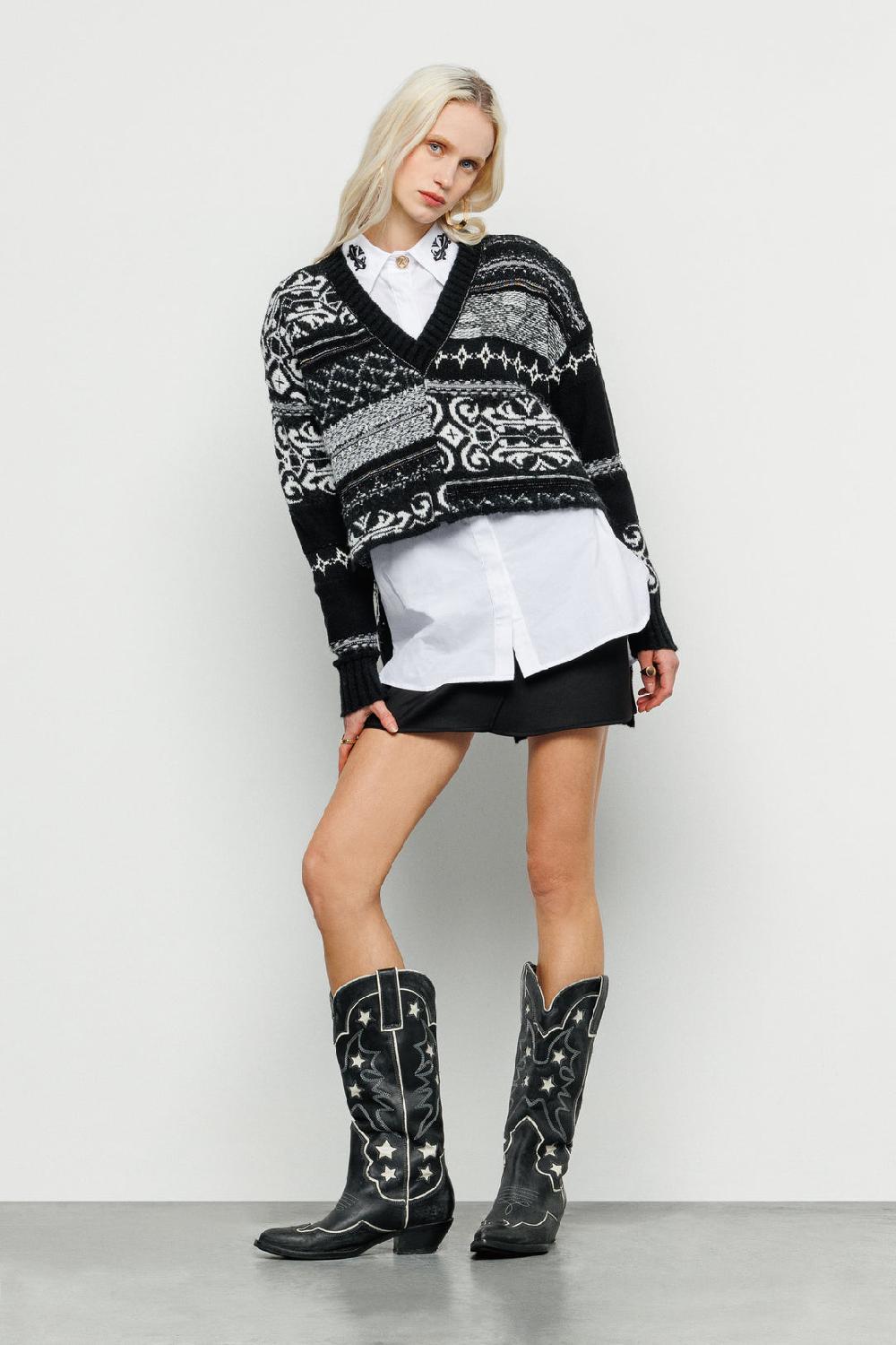 Akep CAMICIA OVERSIZE AKEP CON RICAMO IN COTONE