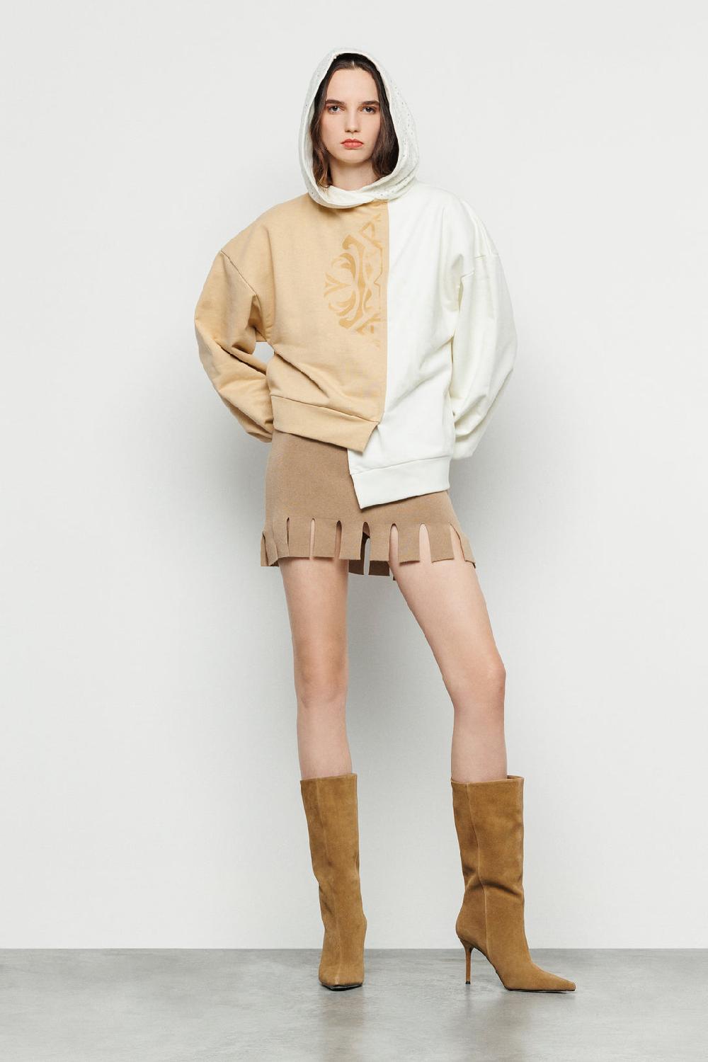 Akep FELPA AKEP CON CAPPUCCIO ASIMMETRICA