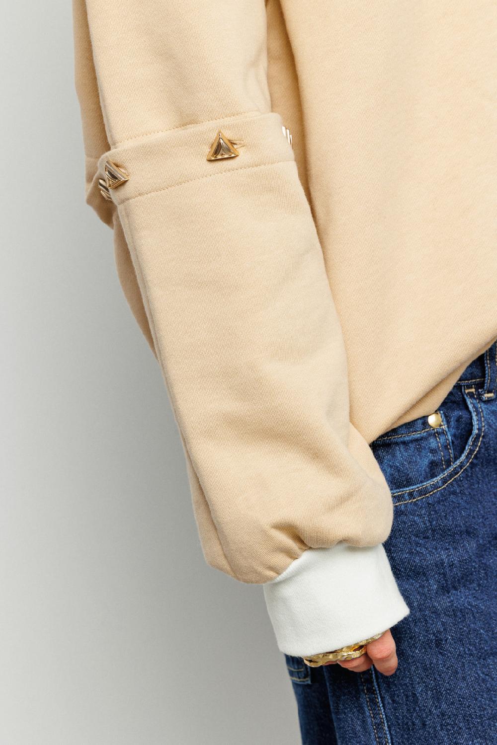 Akep FELPA AKEP GIROCOLLO CUT OUT SULLE MANICHE