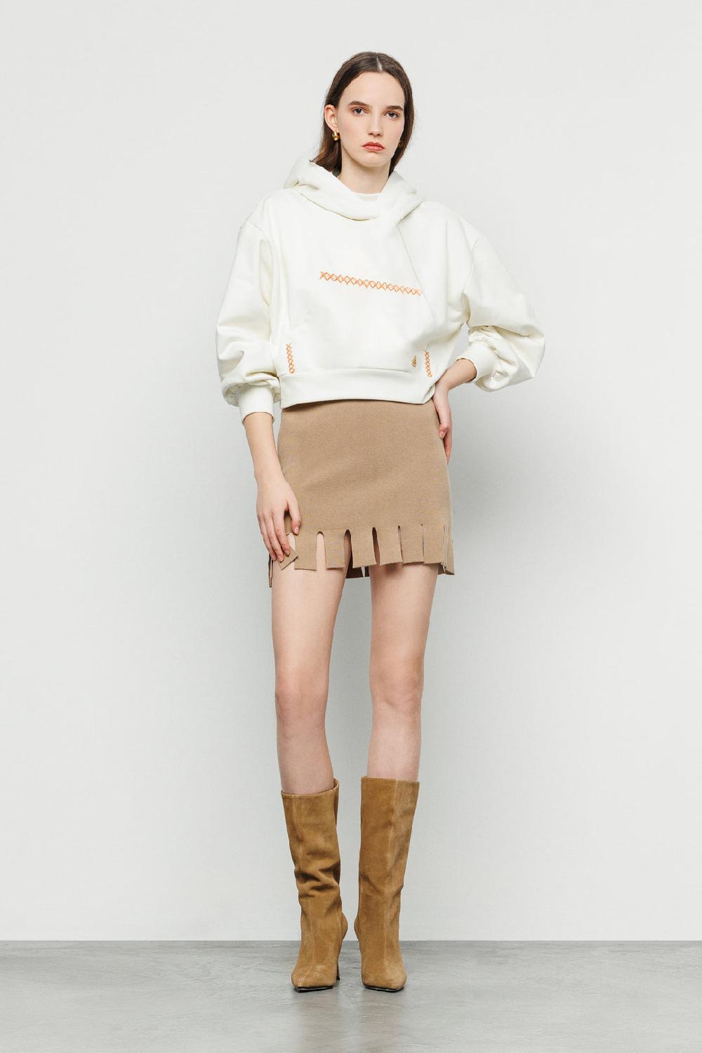 Akep GONNA CORTA AKEP IN VISCOSA CON FRANGE