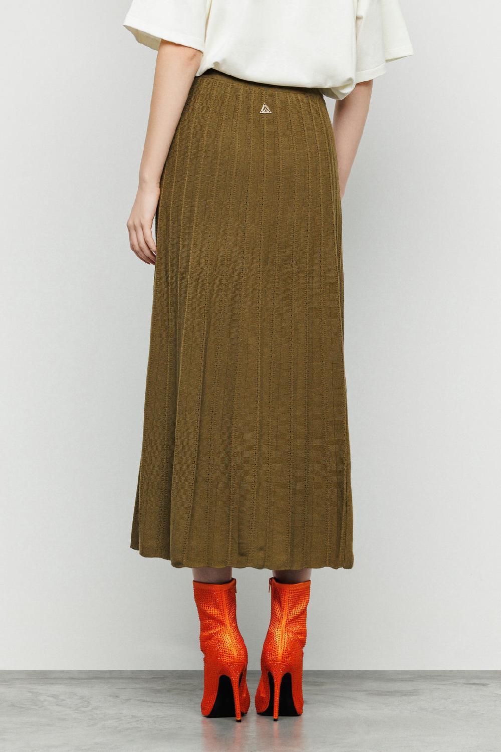 Akep GONNA MIDI AKEP A PLISSE' IN MAGLIA