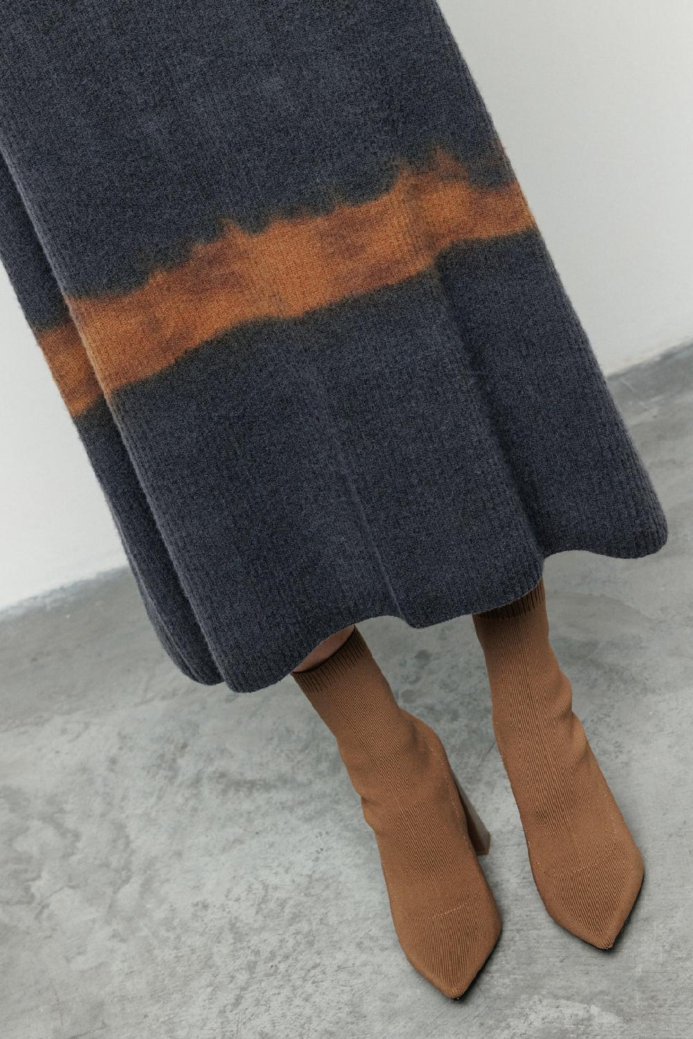 Akep GONNA MIDI AKEP EFFETTO TIE&DIE IN MAGLIA