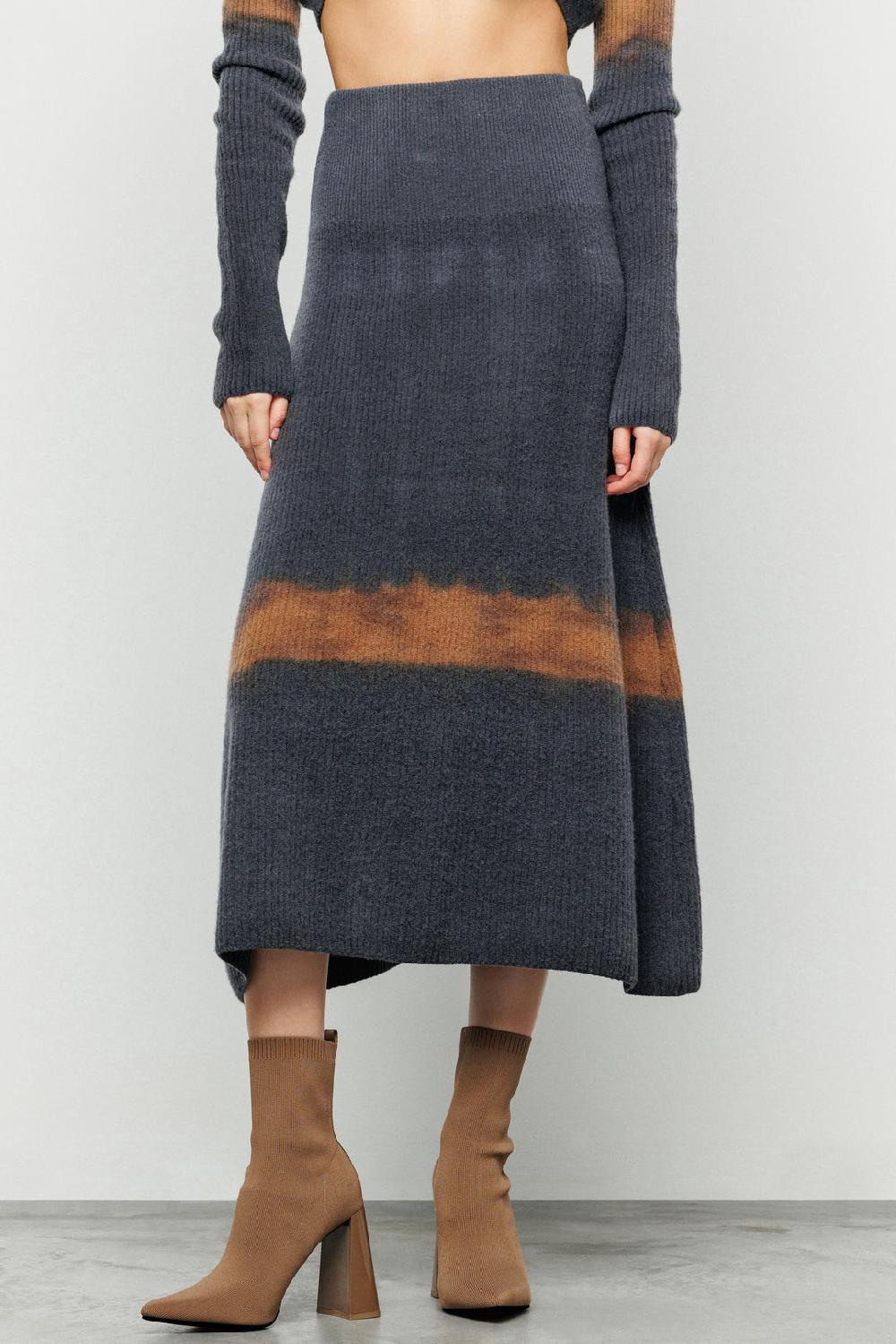 Akep GONNA MIDI AKEP EFFETTO TIE&DIE IN MAGLIA