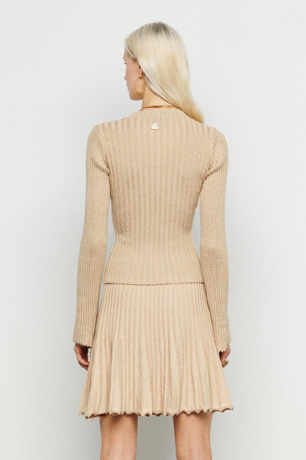 Akep MAGLIA AKEP A GIROCOLLO IN LUREX VANISE'