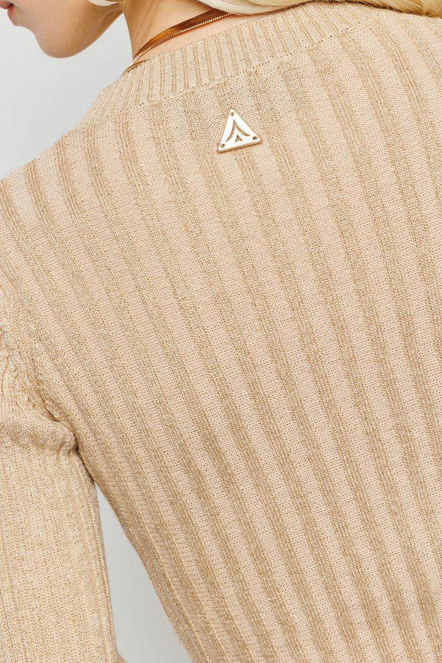 Akep MAGLIA AKEP A GIROCOLLO IN LUREX VANISE'