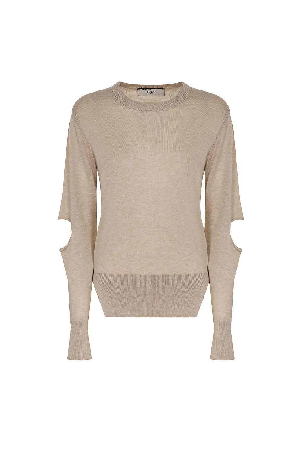 Akep MAGLIA AKEP GIROCOLLO CUT OUT SUI GOMITI