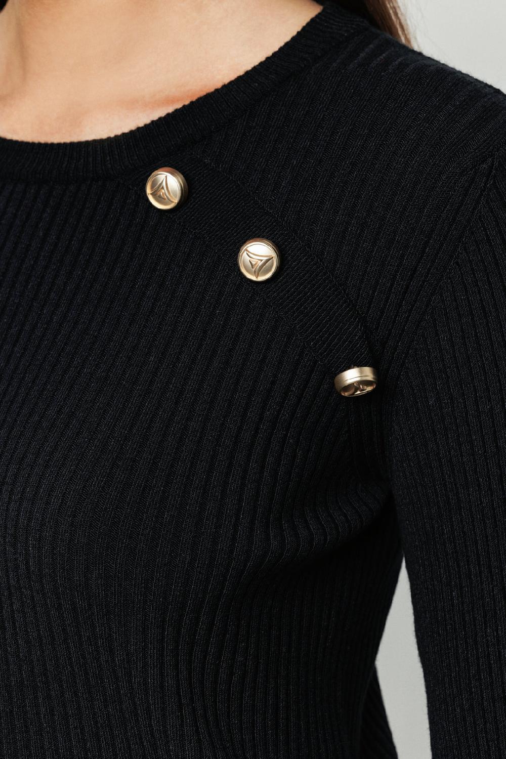 Akep MAGLIA GIROCOLLO AKEP CON BOTTONI LOGATI