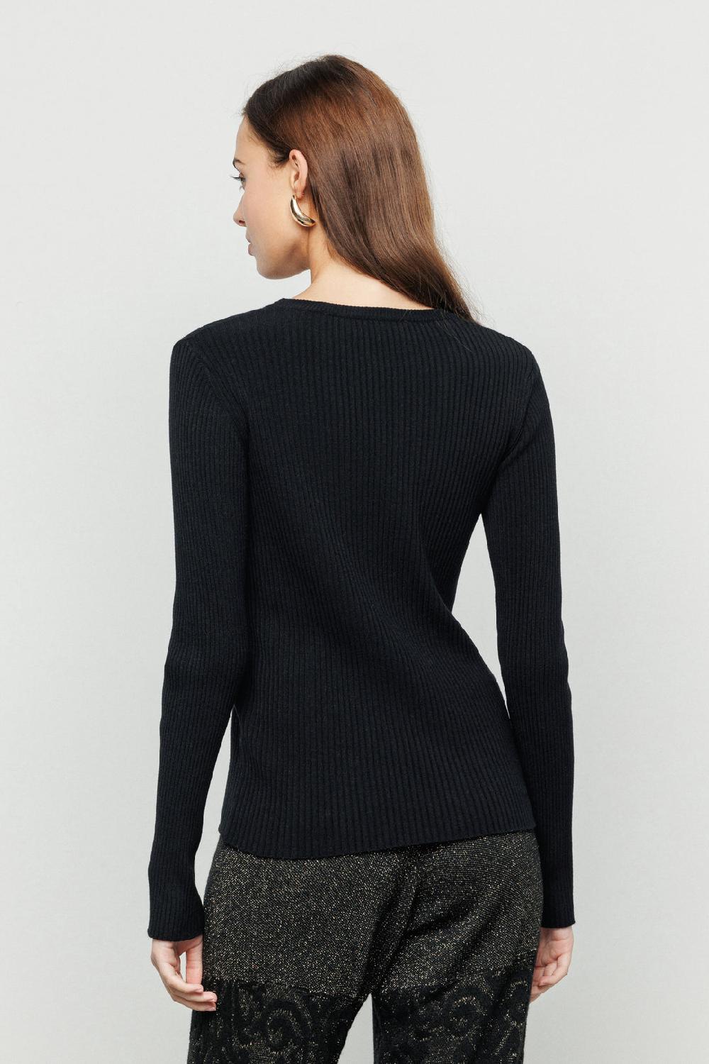 Akep MAGLIA GIROCOLLO AKEP CON BOTTONI LOGATI