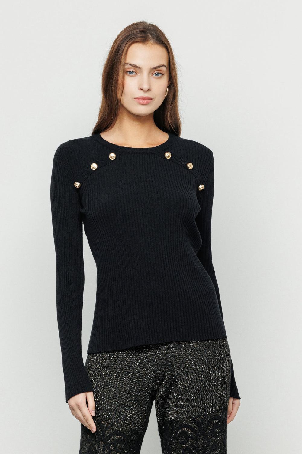 Akep MAGLIA GIROCOLLO AKEP CON BOTTONI LOGATI