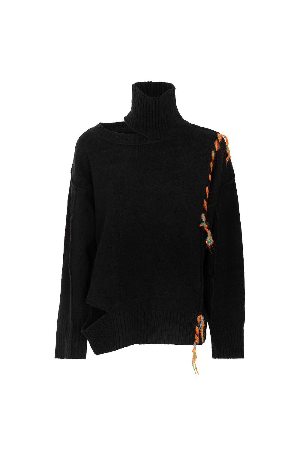 Akep MAGLIONE AKEP A COLLO ALTO DETTAGLI CUT OUT