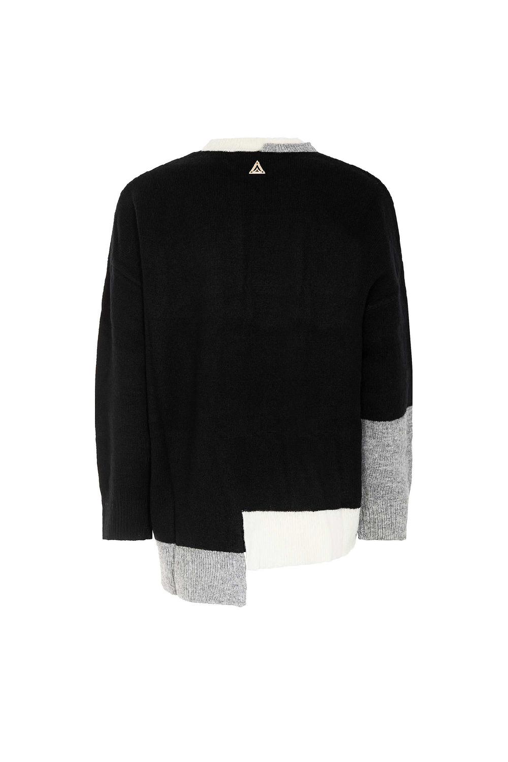 Akep MAGLIONE AKEP ASIMETRICO BICOLOR IN PURA LANA