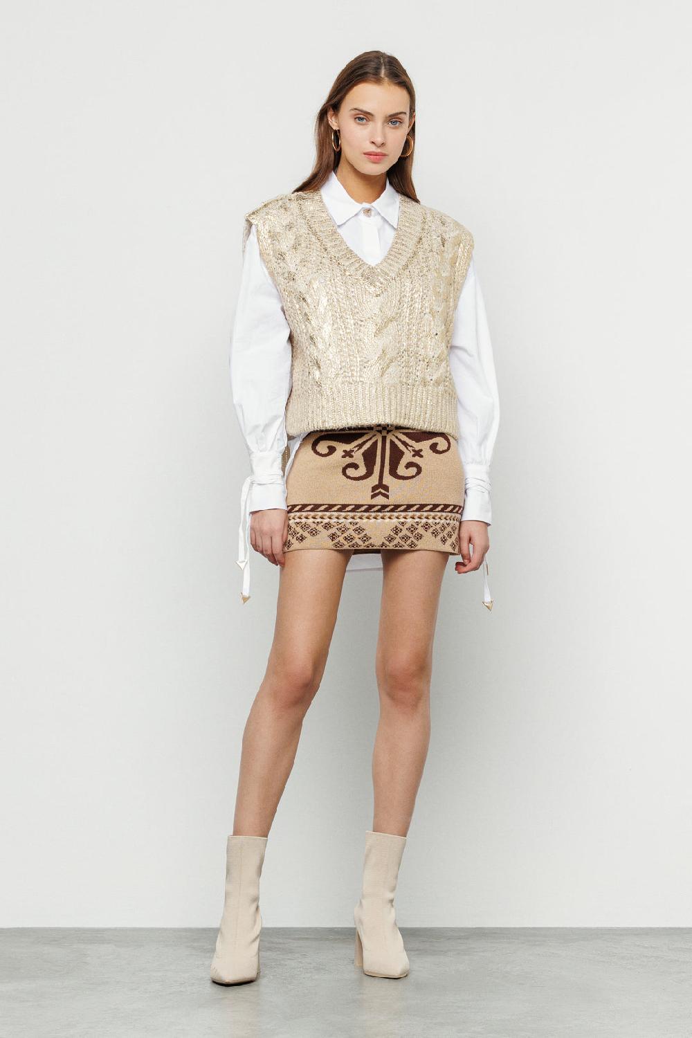 Akep MINIGONNA AKEP IN MAGLIA JACQUARD