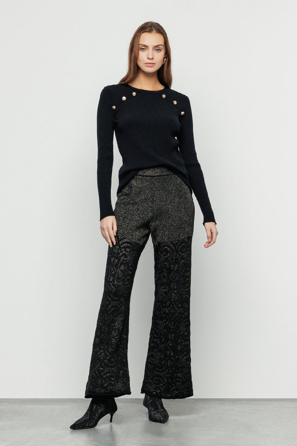 Akep PANTALONE AKEP IN MAGLIA LUREX