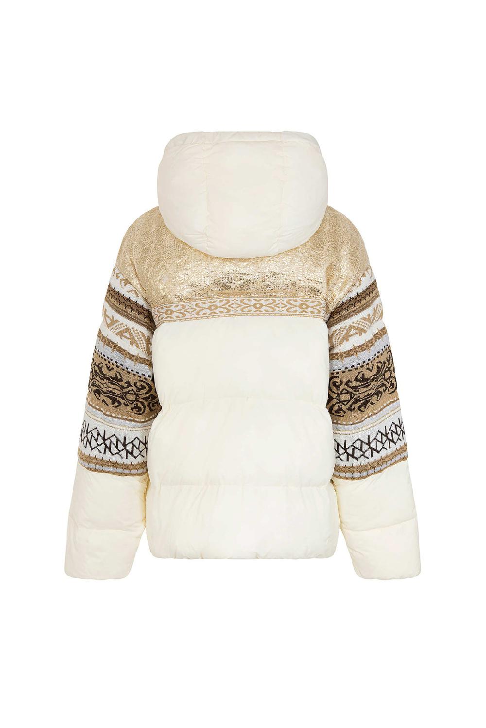 Akep PIUMINO AKEP CON INSERTI IN MAGLIA JACQUARD