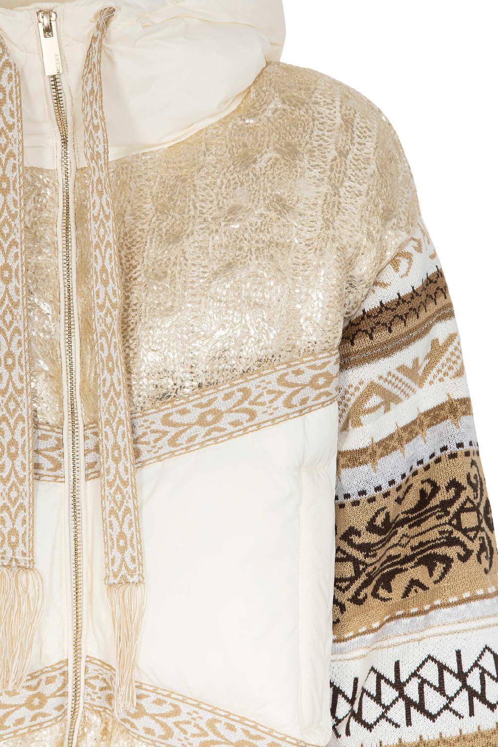 Akep PIUMINO AKEP CON INSERTI IN MAGLIA JACQUARD